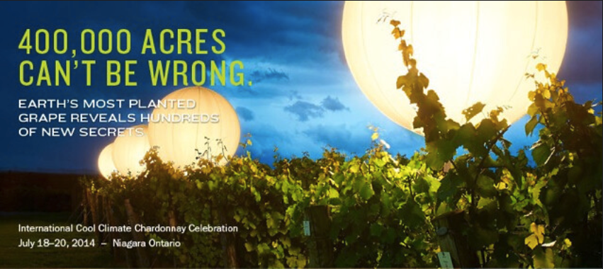 I4C Chardonnay print ad: night sky over the vines