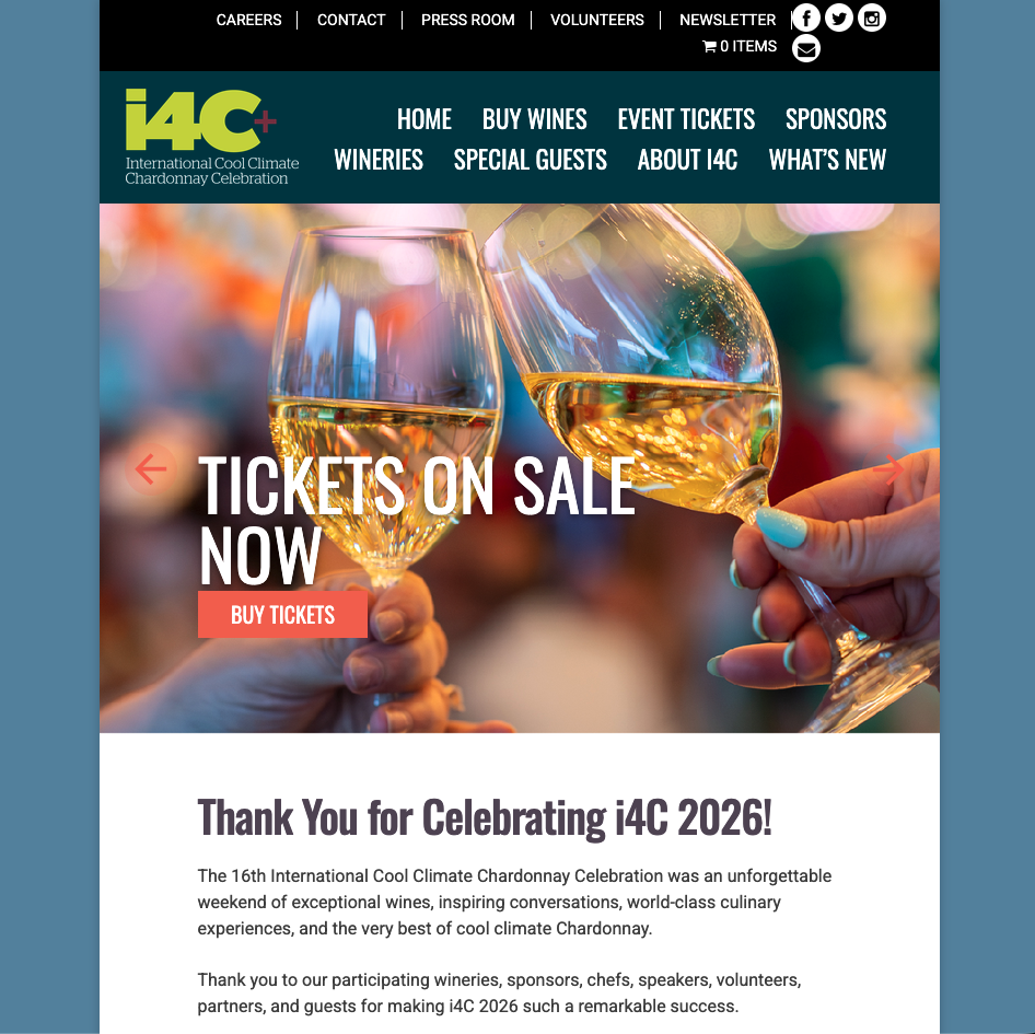 I4C International Cool Climate Chardonnay Celebration website