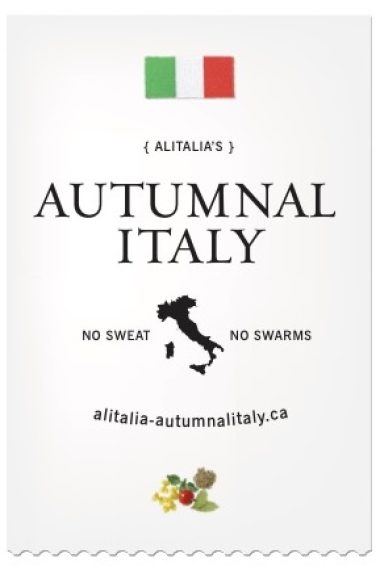 Alitalia Device Autumnal Italy branding device for Alitalia: No Sweat. No Swarms.